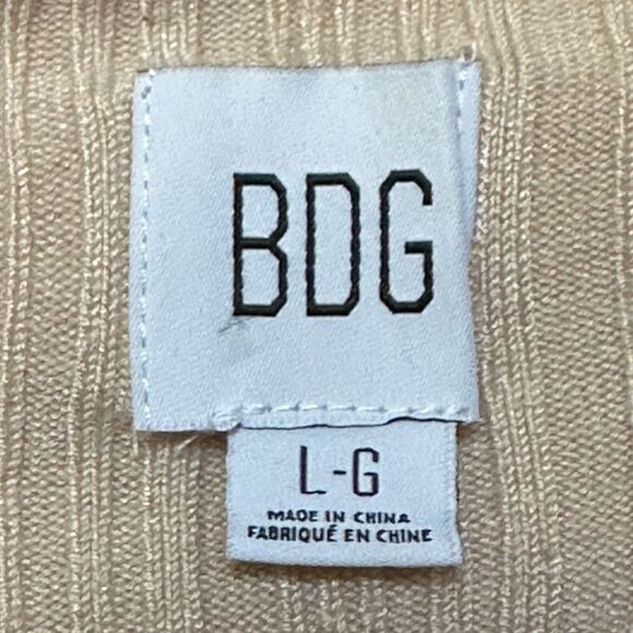 Urban Outfitters BDG Open Back Mock Neck Sweater Top sz Large - Picture 3 of 5